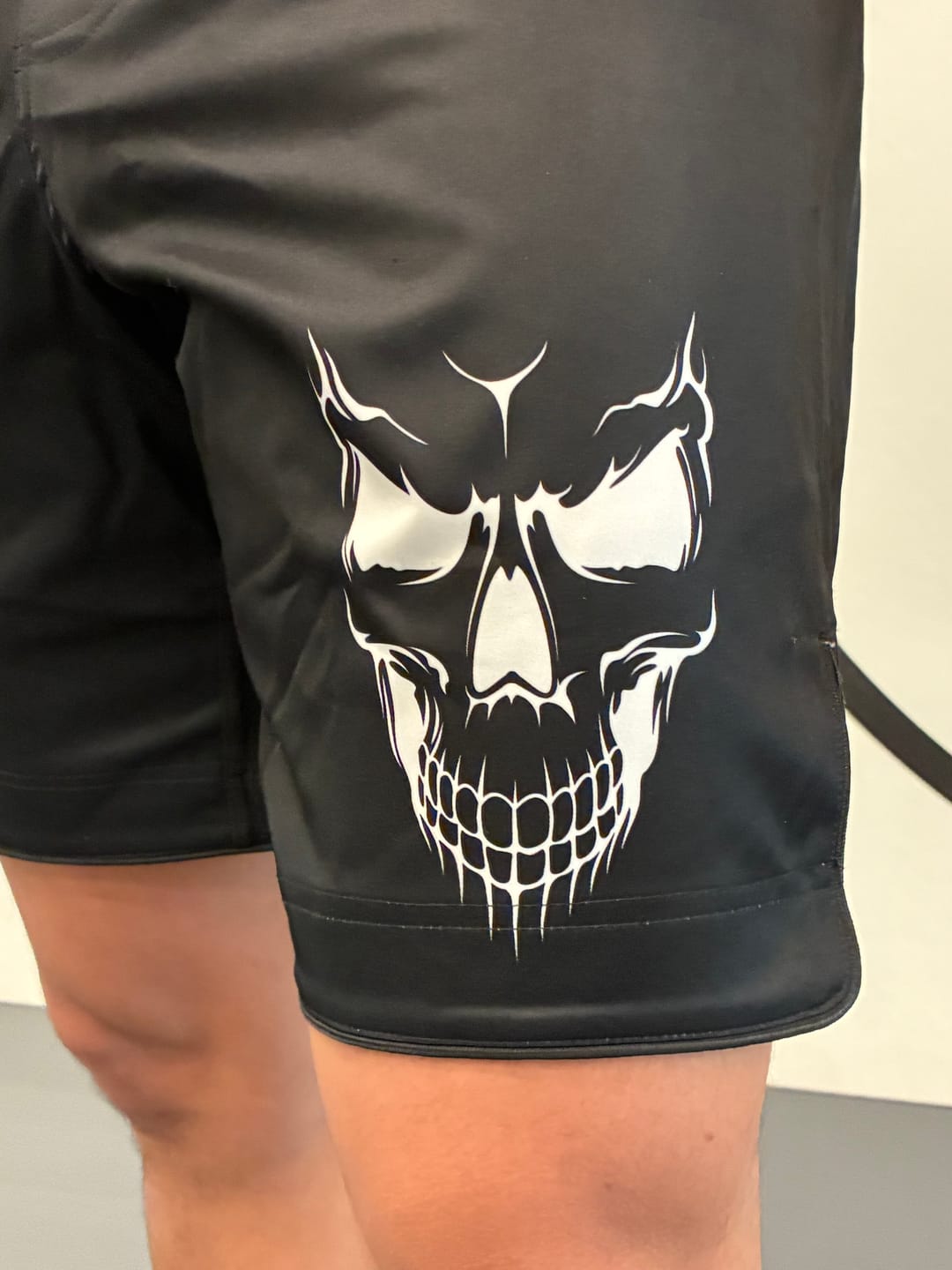 Customer photo review of SKULL FIGHT SHORTS