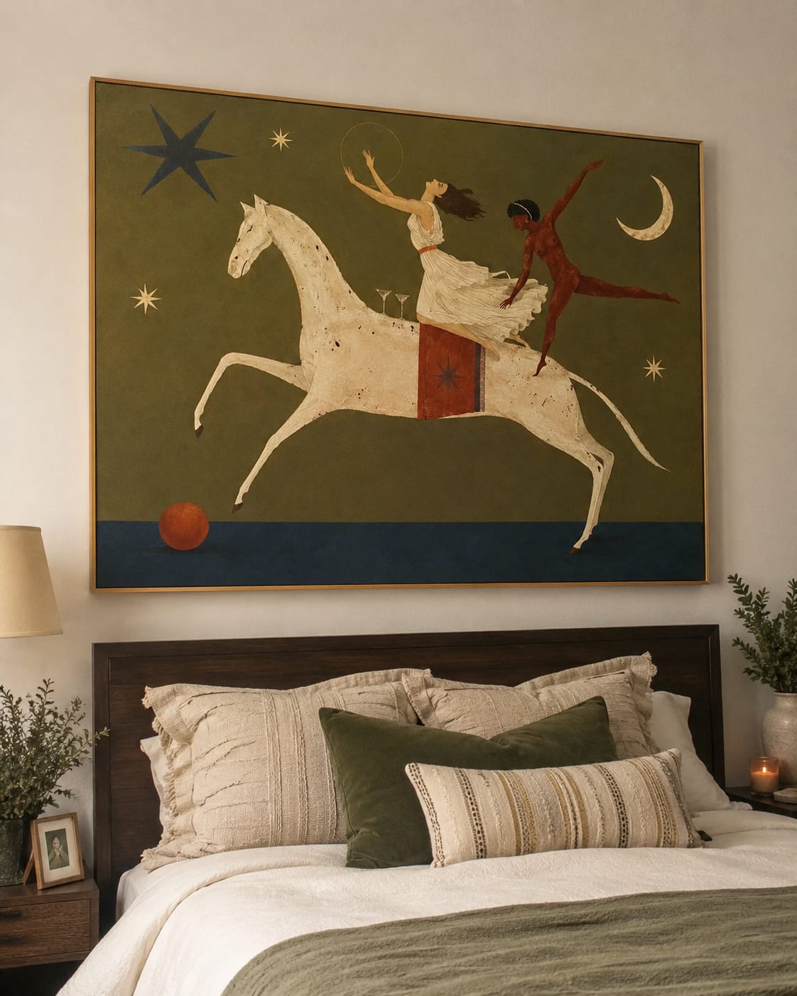 Customer photo review of Moonbound Twin Riders-Horse Painting