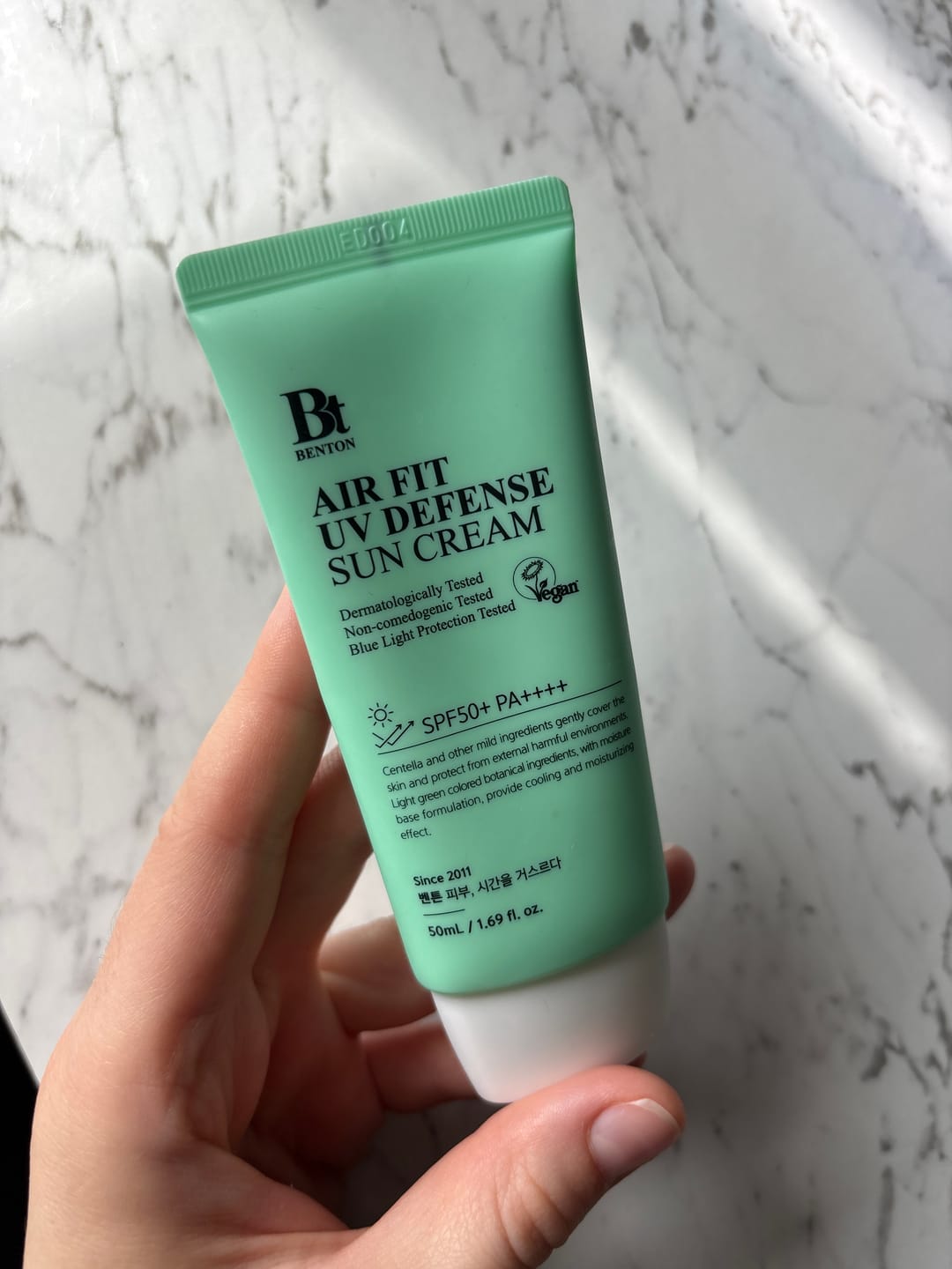 Customer photo review of Saules aizsargkrēms BENTON Air Fit UV Defense Sun