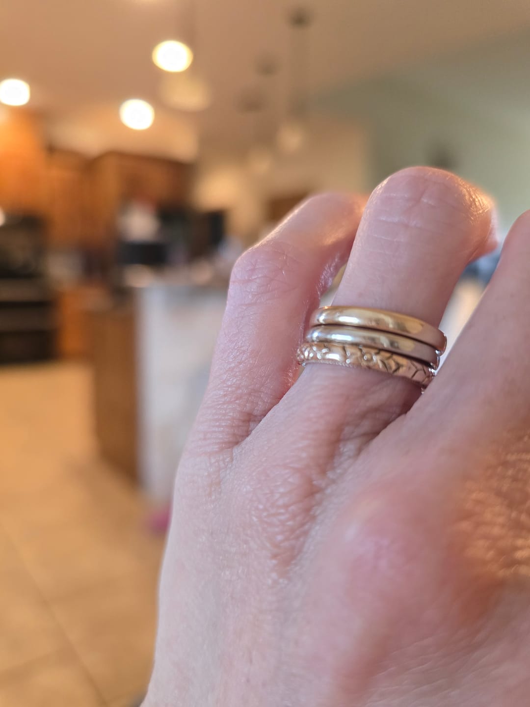 Customer photo review of Antique 14k Rosy Yellow Gold Botanical Orange Blossom Band Ring 5.00
