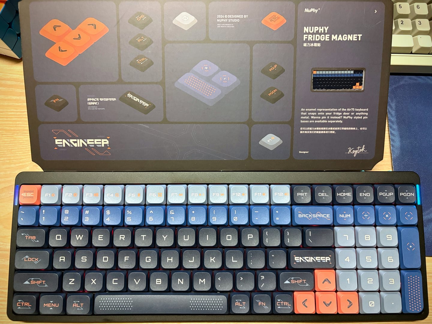 Customer photo review of Nuphy x Keytok Low-Profile Space Engineer nSA Dye-sub PBT Keycaps