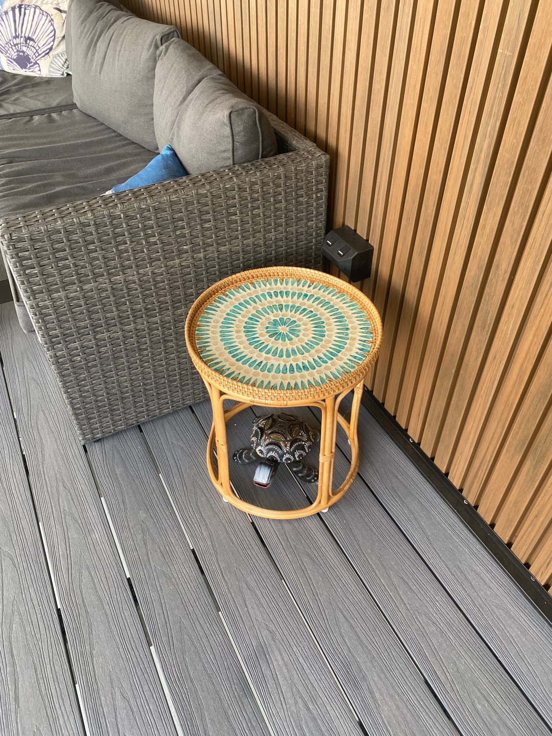 Customer photo review of Serene Rattan Table Set