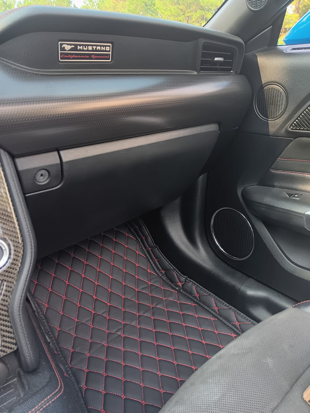 Customer photo review of Black & Red Car Mats