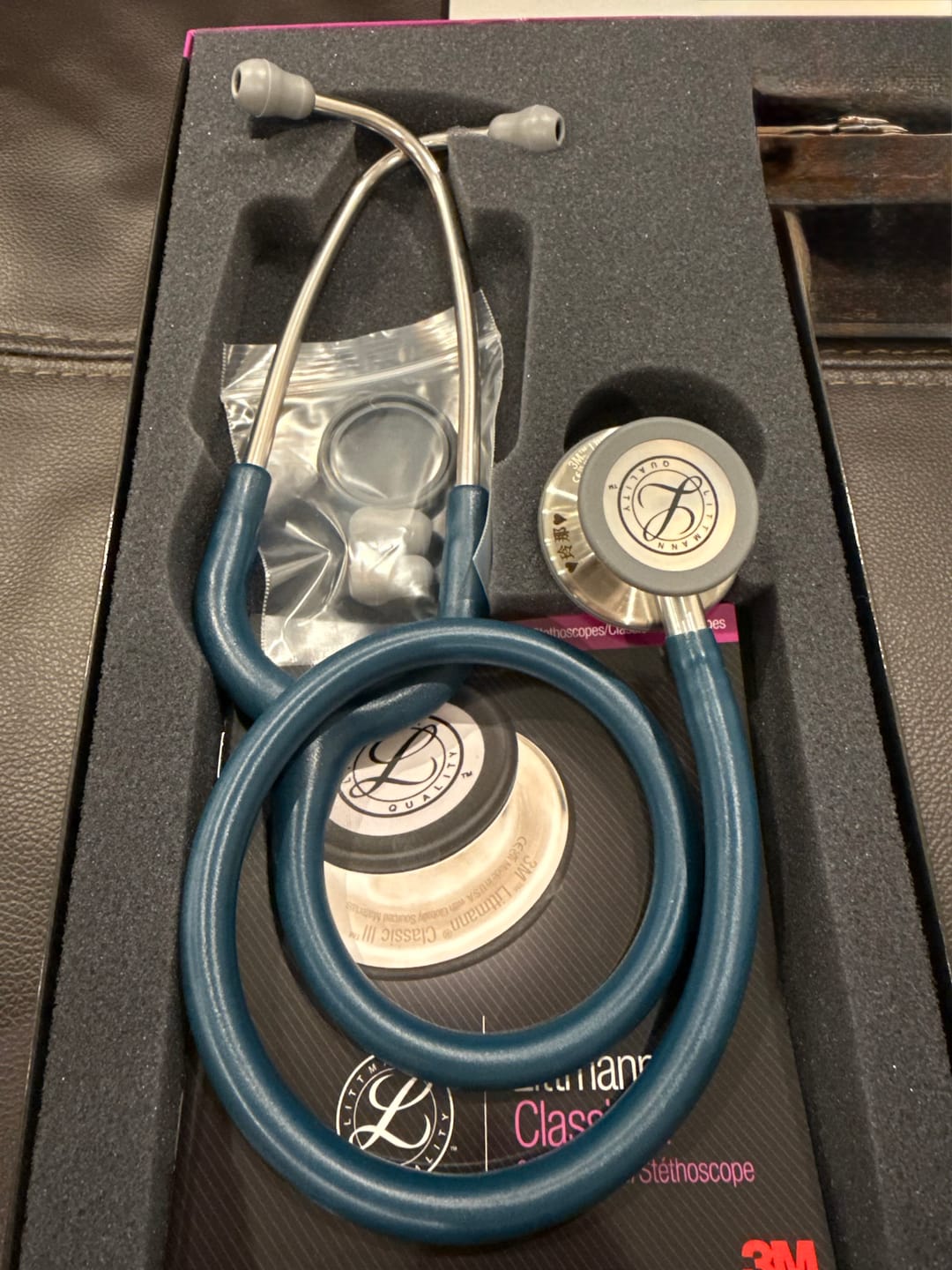 Customer photo review of Littmann Classic III Monitoring Stethoscope: Satin Caribbean Blue 5623C