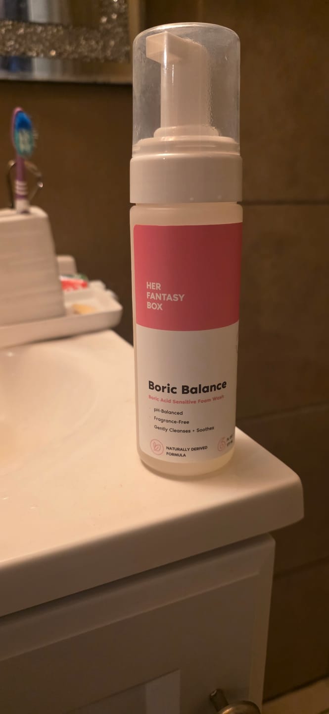 Customer photo review of Boric Balance Yoni Foam Wash - Naturally Safe - 3 pk