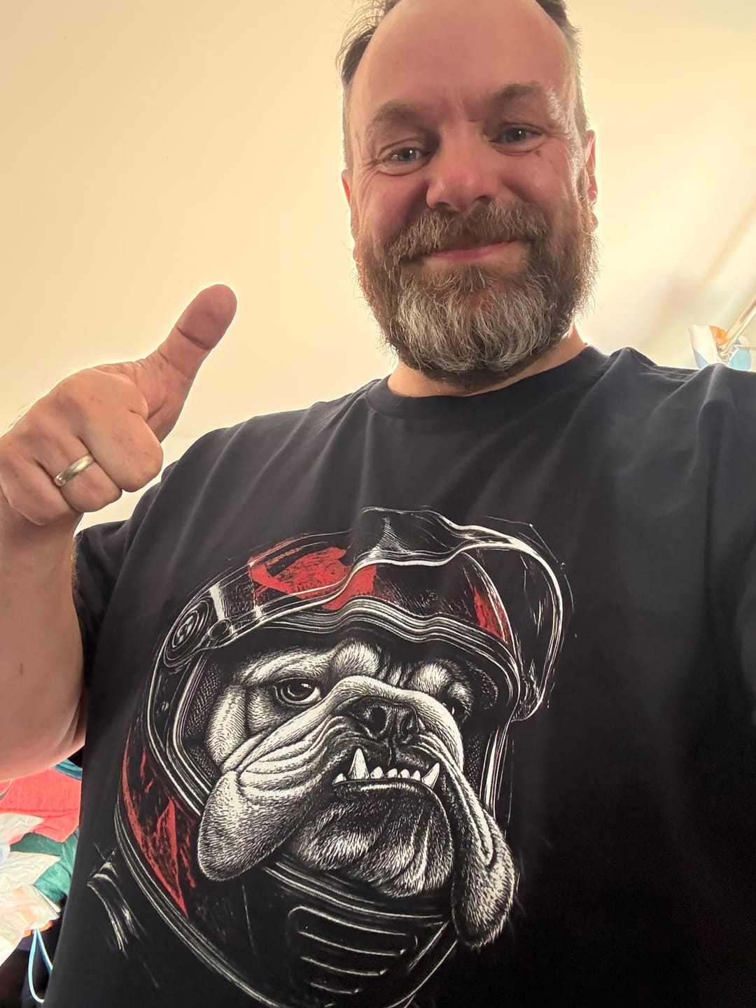 Customer photo review of BULLDOG-MODERN-050 T-Shirt