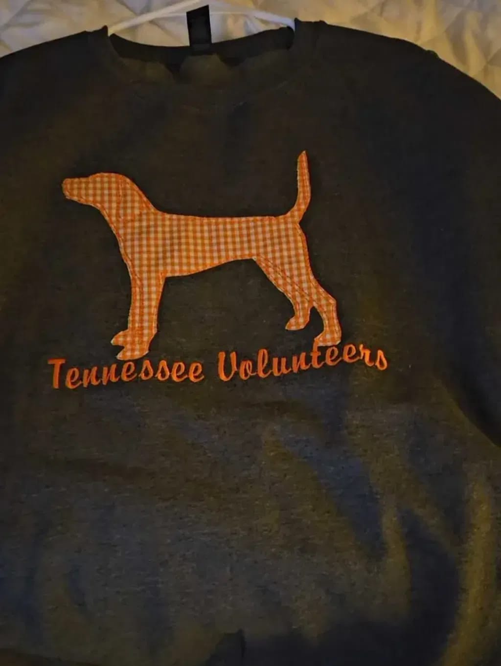 Customer photo review of Custom Tennessee Volunteers Women’s Team Spirit Sweatshirt – Applique Embroidered Side Bow Pullover