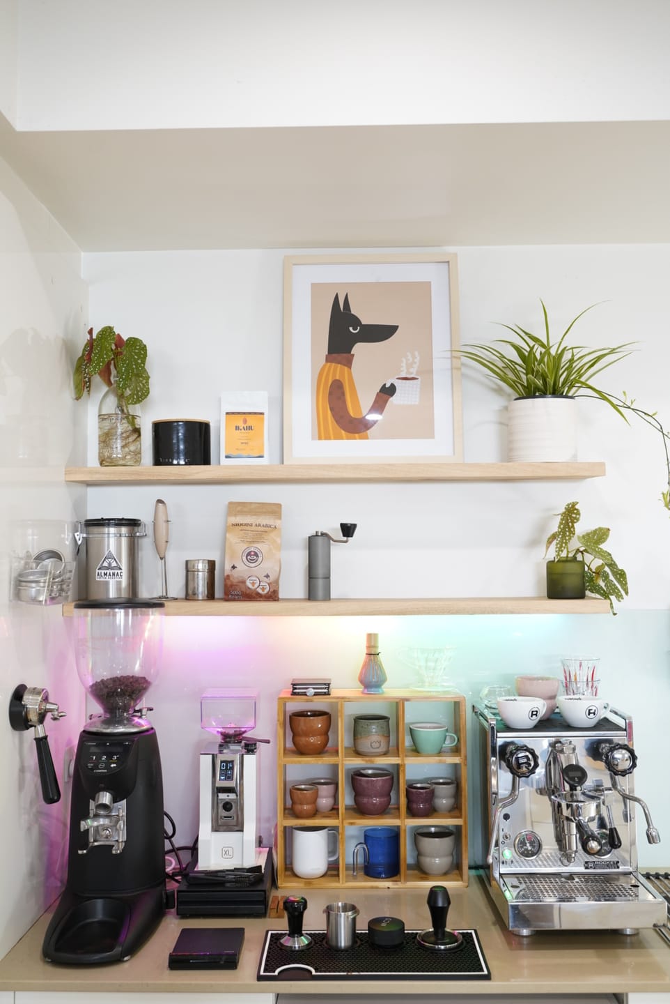 Customer photo review of Coffee Tea Mug Cup Display Shelf (9 Cube)