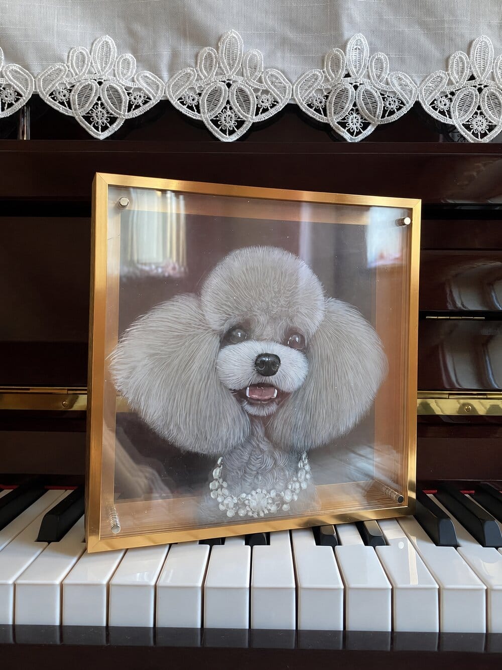 Customer photo review of Multi-layer 3D pet portrait
