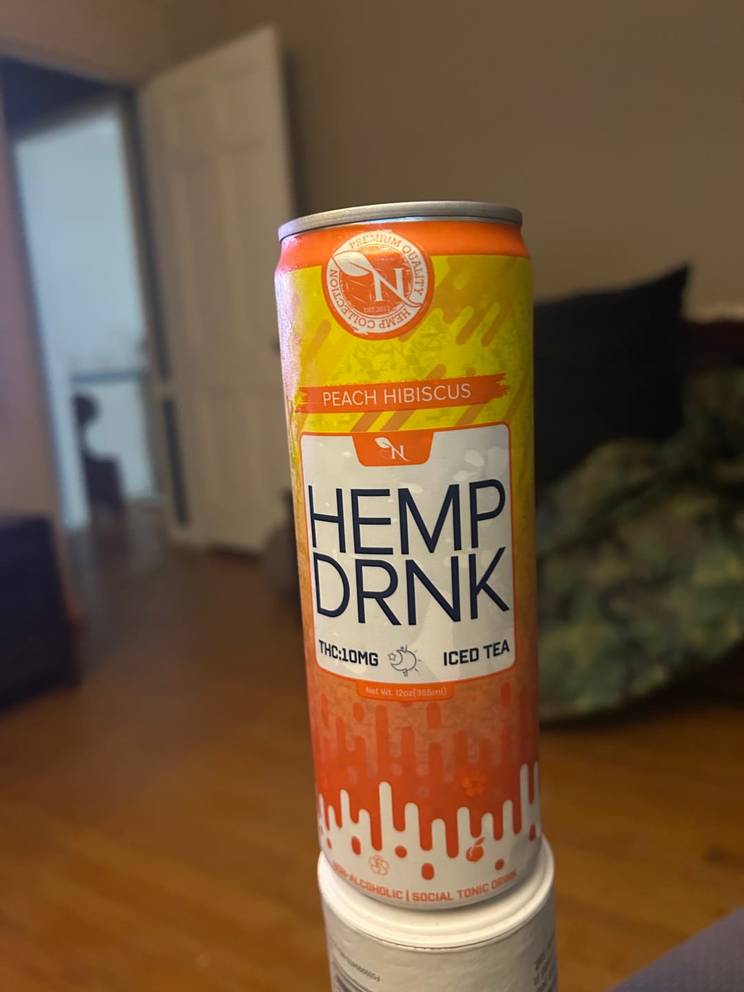 Customer photo review of DELTA 9 + CBD BEVERAGE - Peach Hibiscus - 50MG - 4 PACK