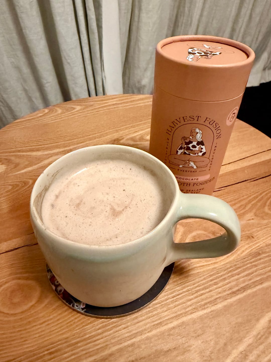 Customer photo review of Chocolate Bone Broth Powder