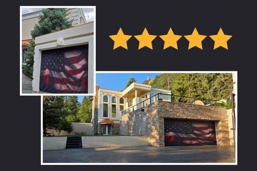 Customer photo review of We Create Your Unique Design – Customize Garage Door Cover