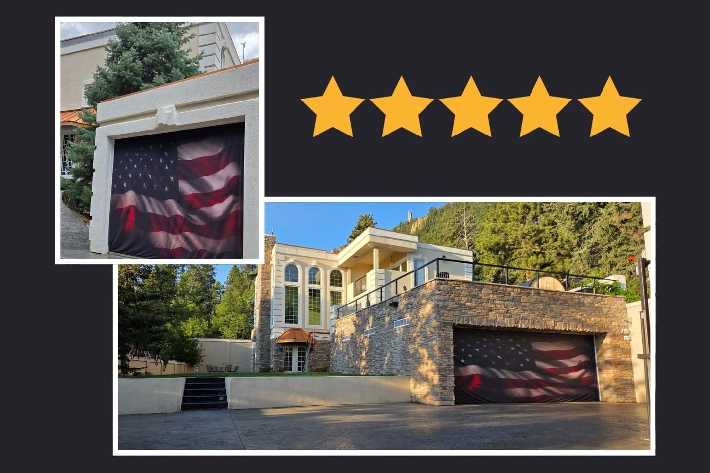 Customer photo review of We Create Your Unique Design – Customize Garage Door Cover