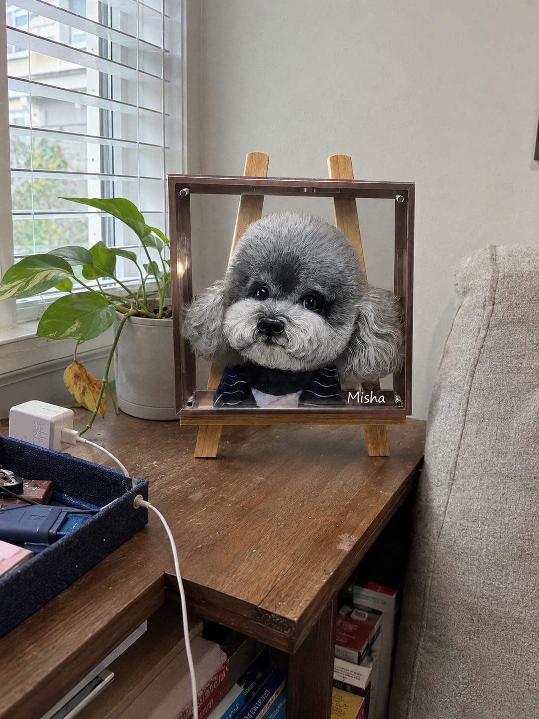 Customer photo review of Multi-layer 3D pet portrait