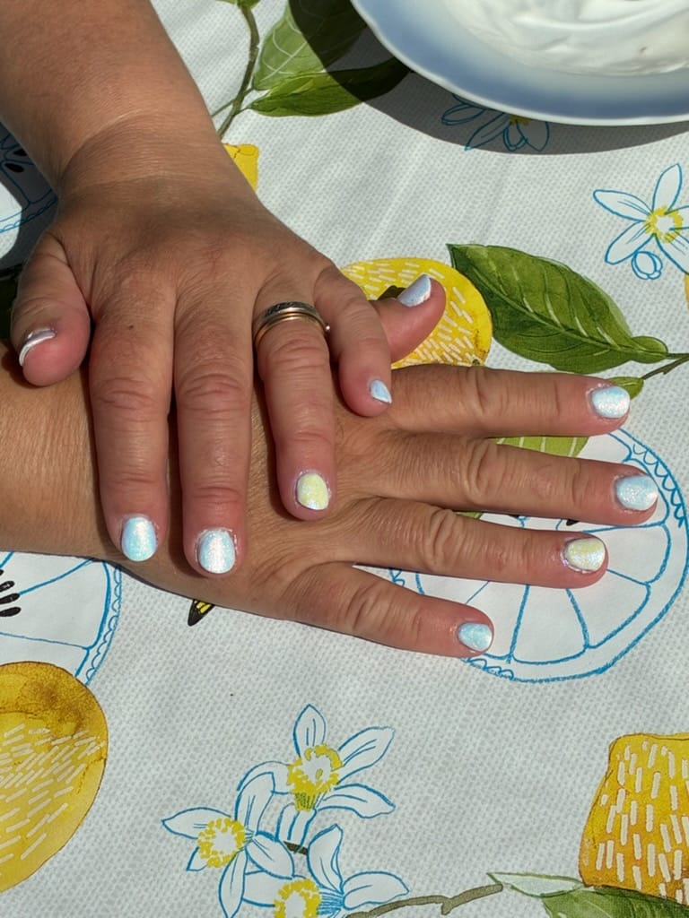 Customer photo review of Sapphire Shift Chrome Powder
