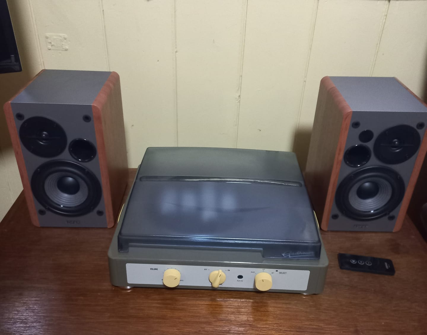 Customer photo review of R1280T Powered Bookshelf Speakers
