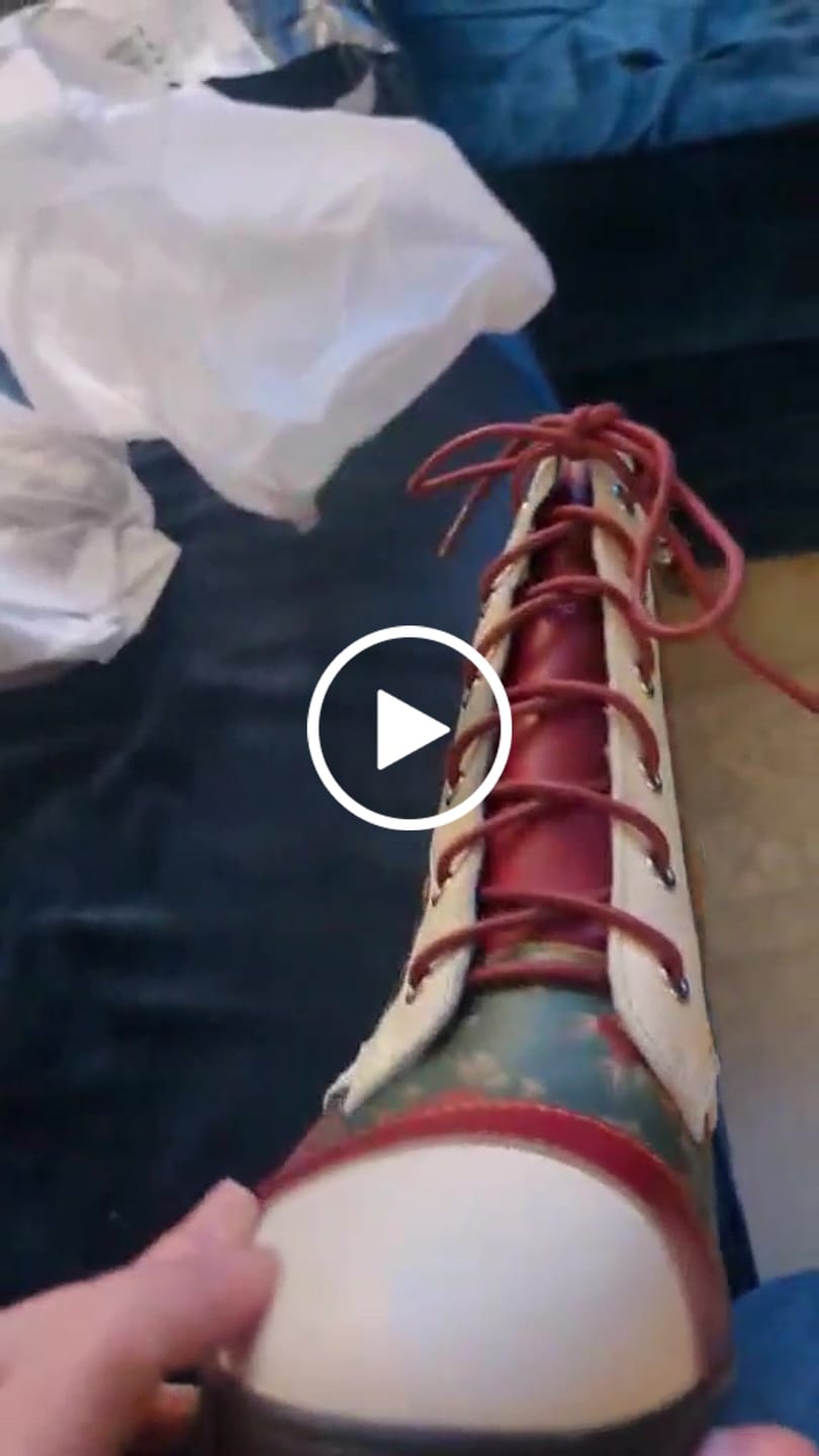 Customer video review of Autumn Garden Floral Ankle Boots