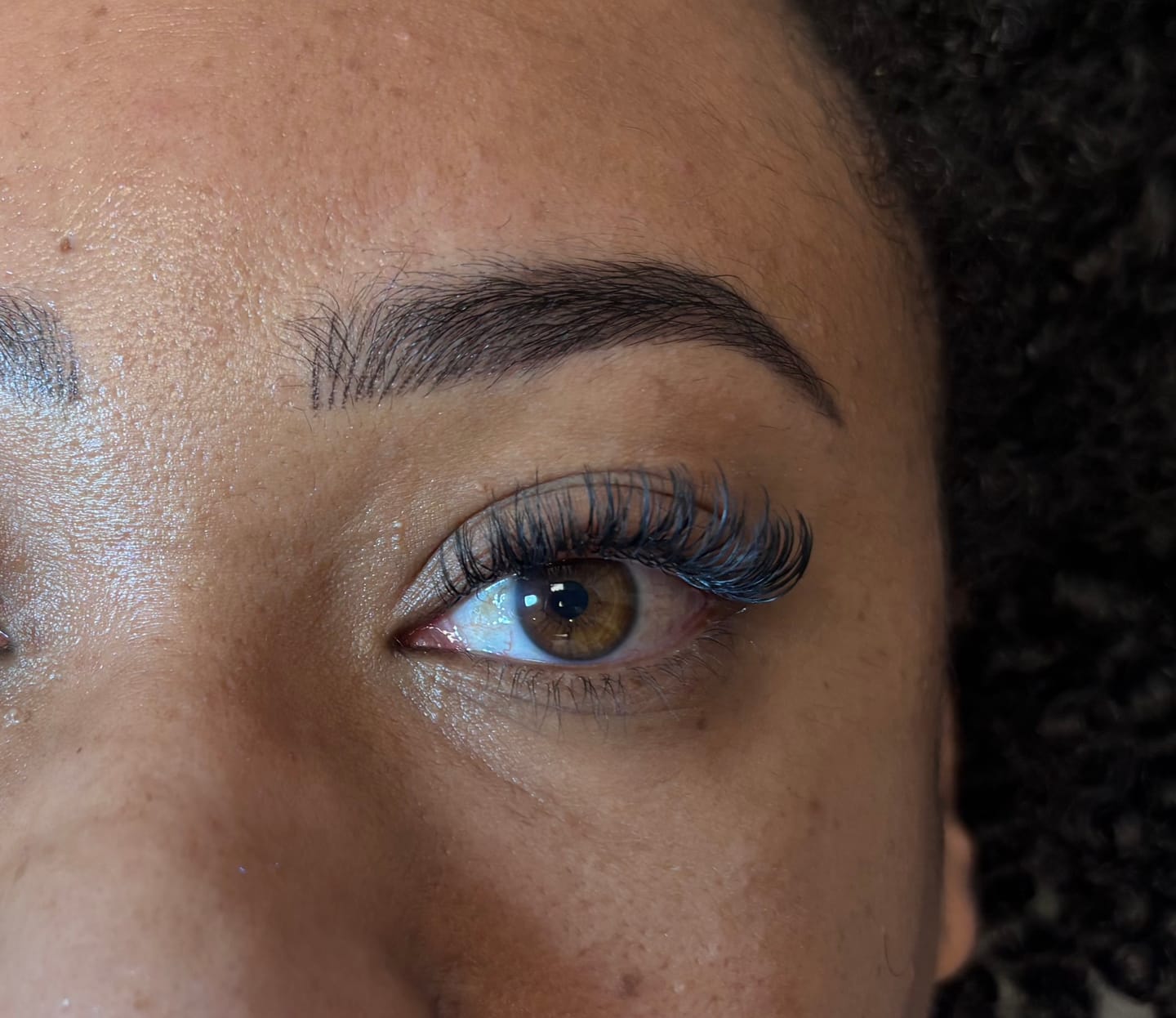 Customer photo review of Glossy Black Lashes