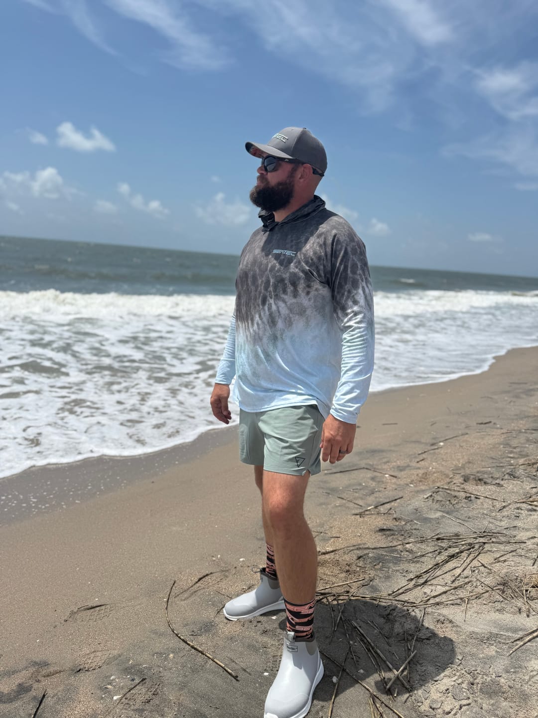 Customer photo review of Tiger Shark Sport Tec Hooded Long Sleeve – Men's