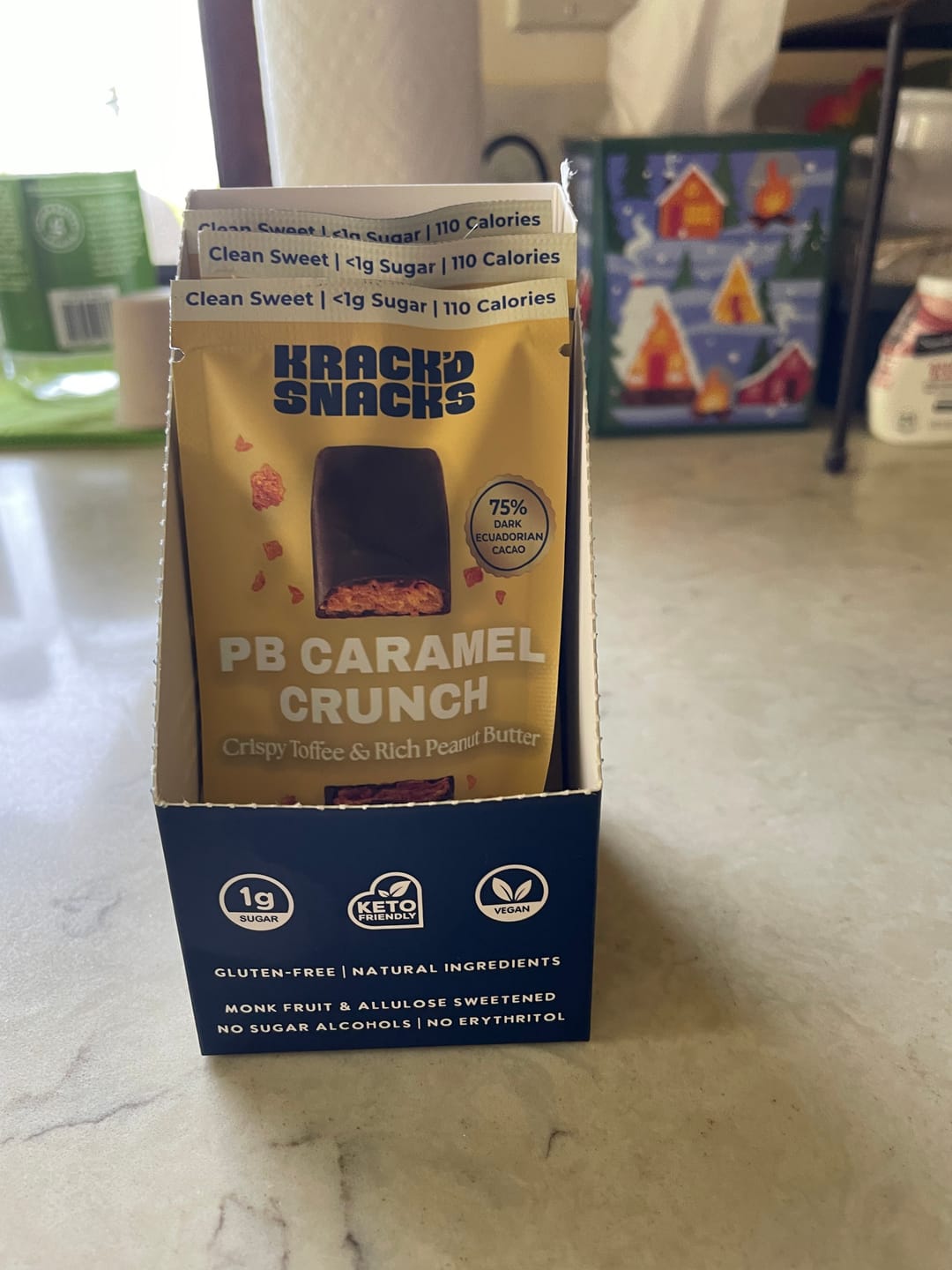 Customer photo review of Dark Chocolate Peanut Butter Caramel Crunch