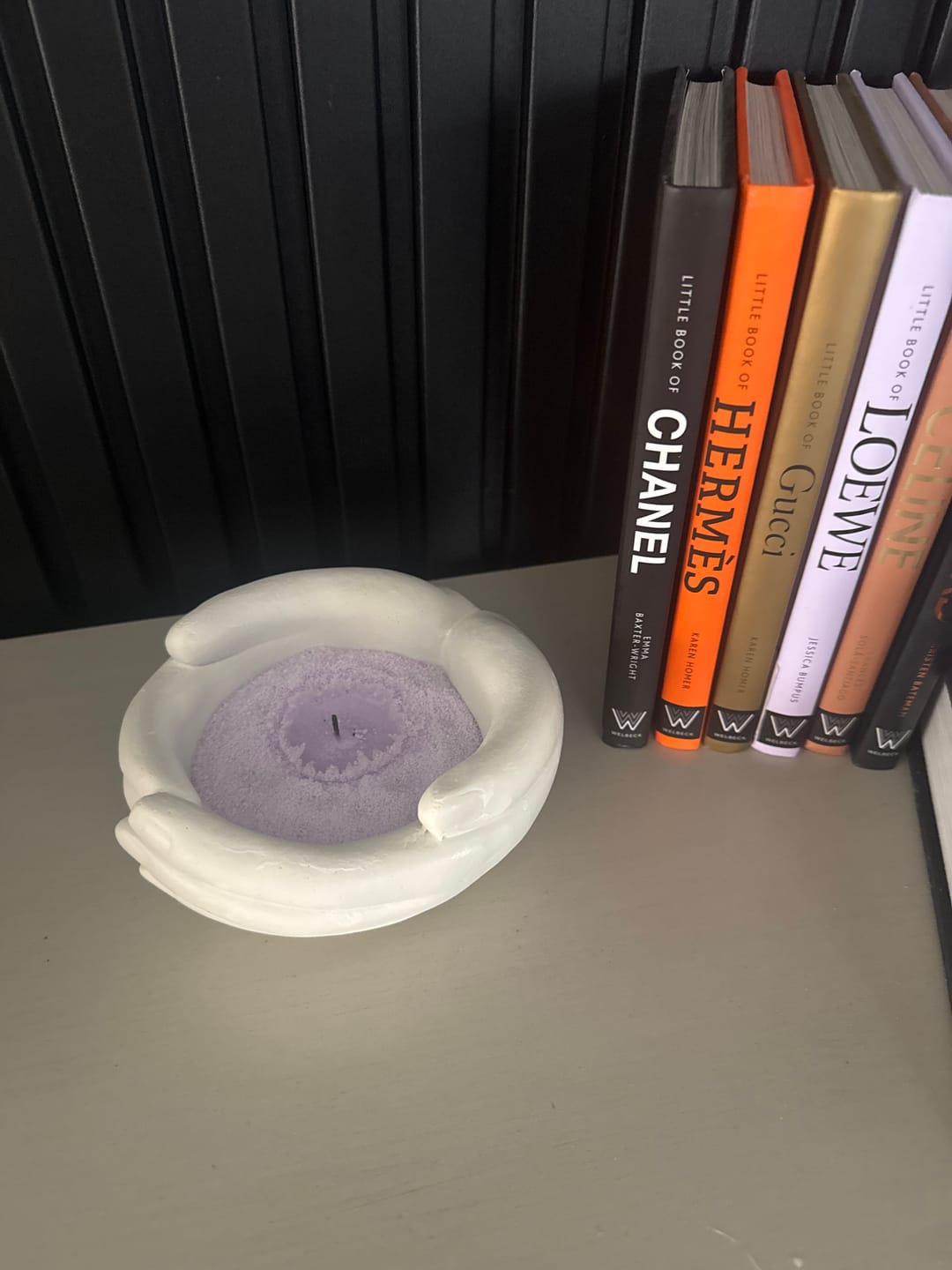 Customer photo review of Hands Pearled Candle