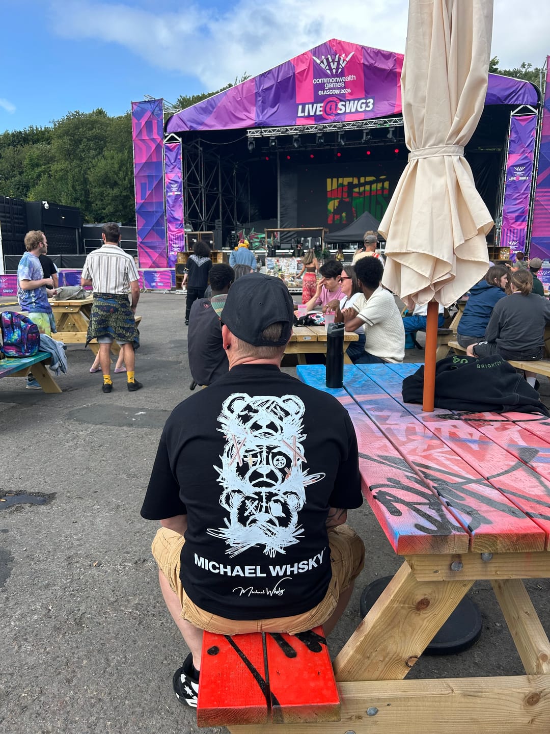 Customer photo review of No Evil Mascot T-Shirt