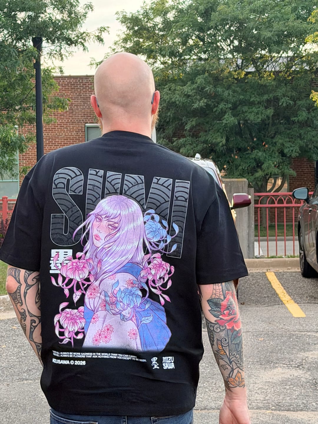 Customer photo review of SUMI 墨 | Heavyweight Tee | Black