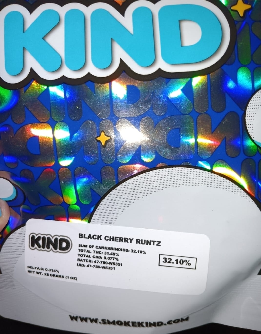 Customer photo review of Black Cherry Runtz - 28 Grams - Indica