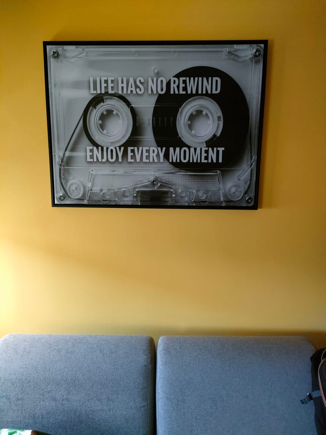 Customer photo review of Kaseta Life Has No Rewind | Obraz