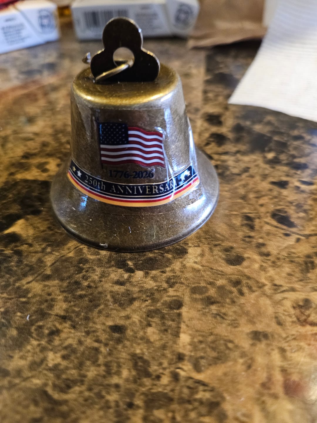 Customer photo review of 🔔 Ring in the Semiquincentennial: 1776-2026 "Spirit of Liberty" Eagle Bell
