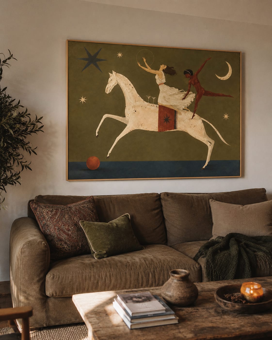 Customer photo review of Moonbound Twin Riders-Horse Painting