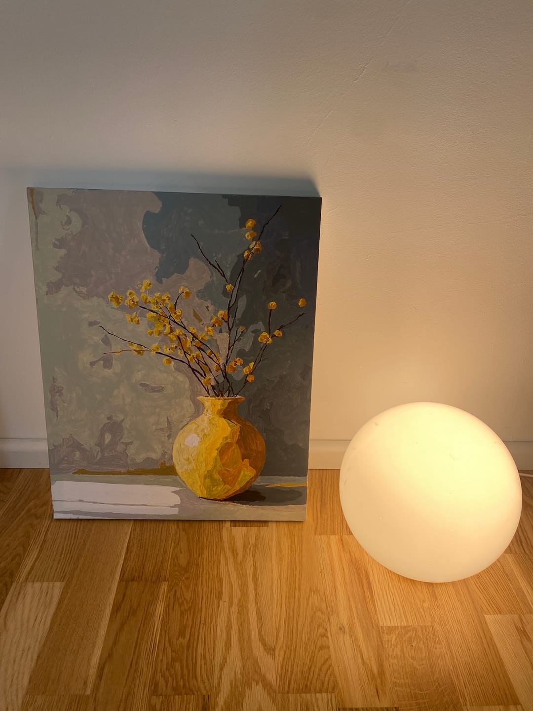 Customer photo review of Malen nach Zahlen - Goldene Vase