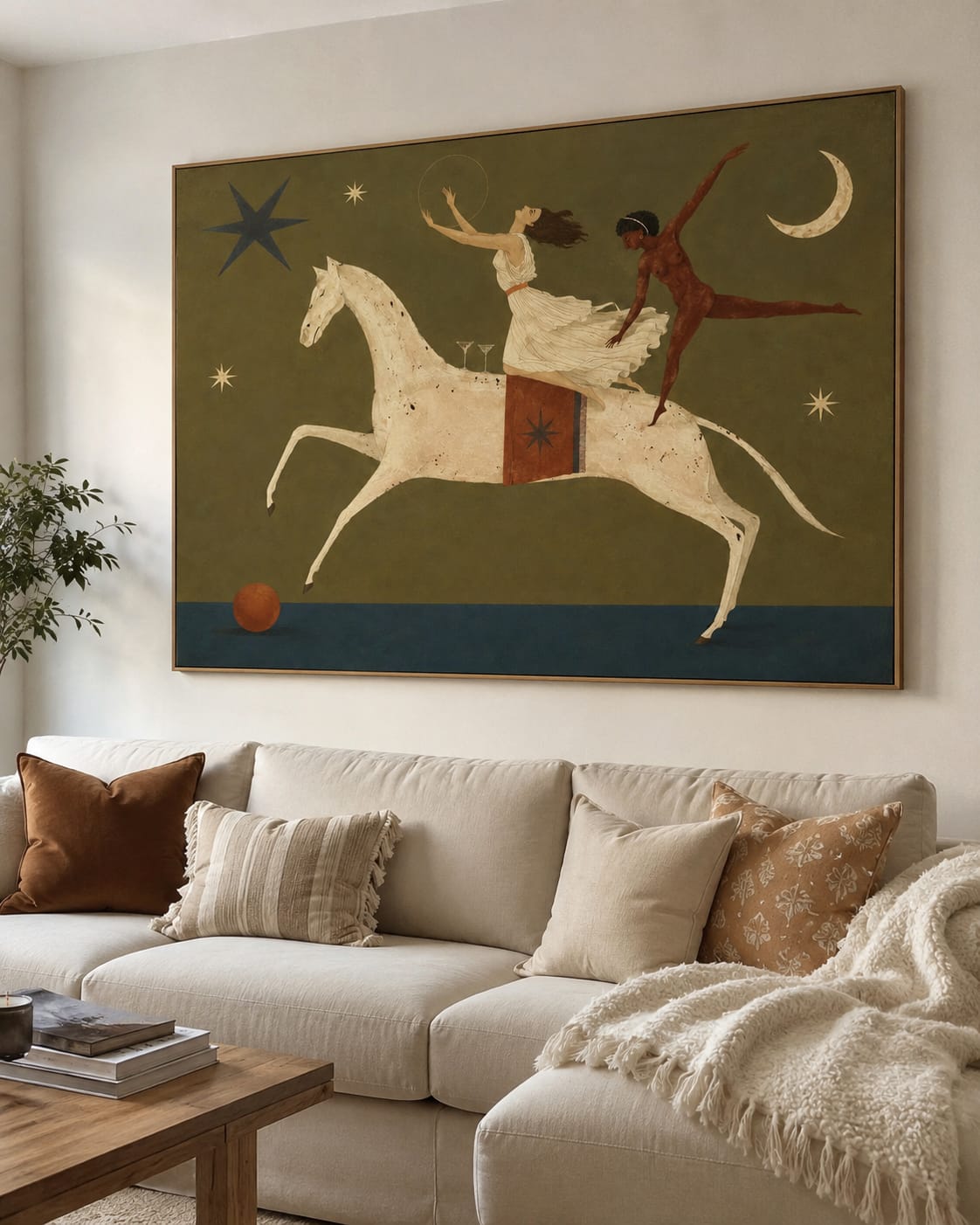 Customer photo review of Moonbound Twin Riders-Horse Painting