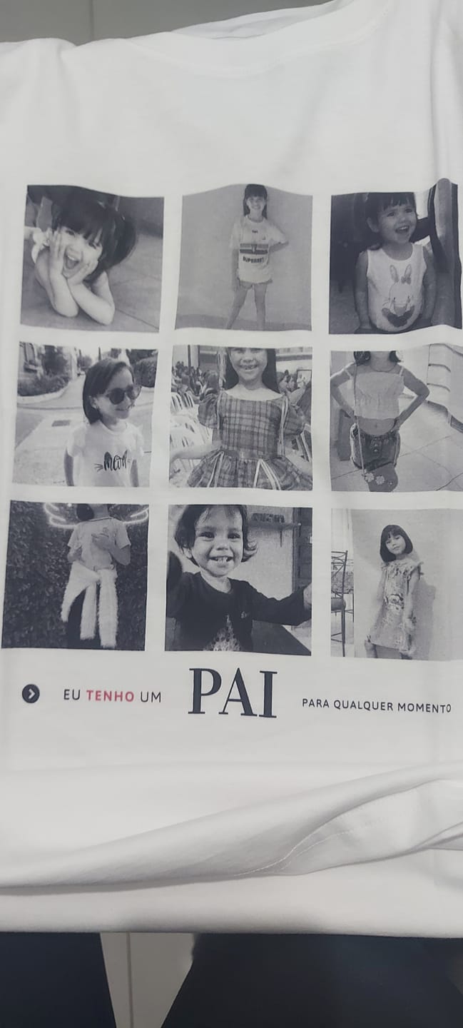 Customer photo review of Camiseta personalizada dia dos Pais - PAI PARA TODO MOMENTO - Algodão Peruano