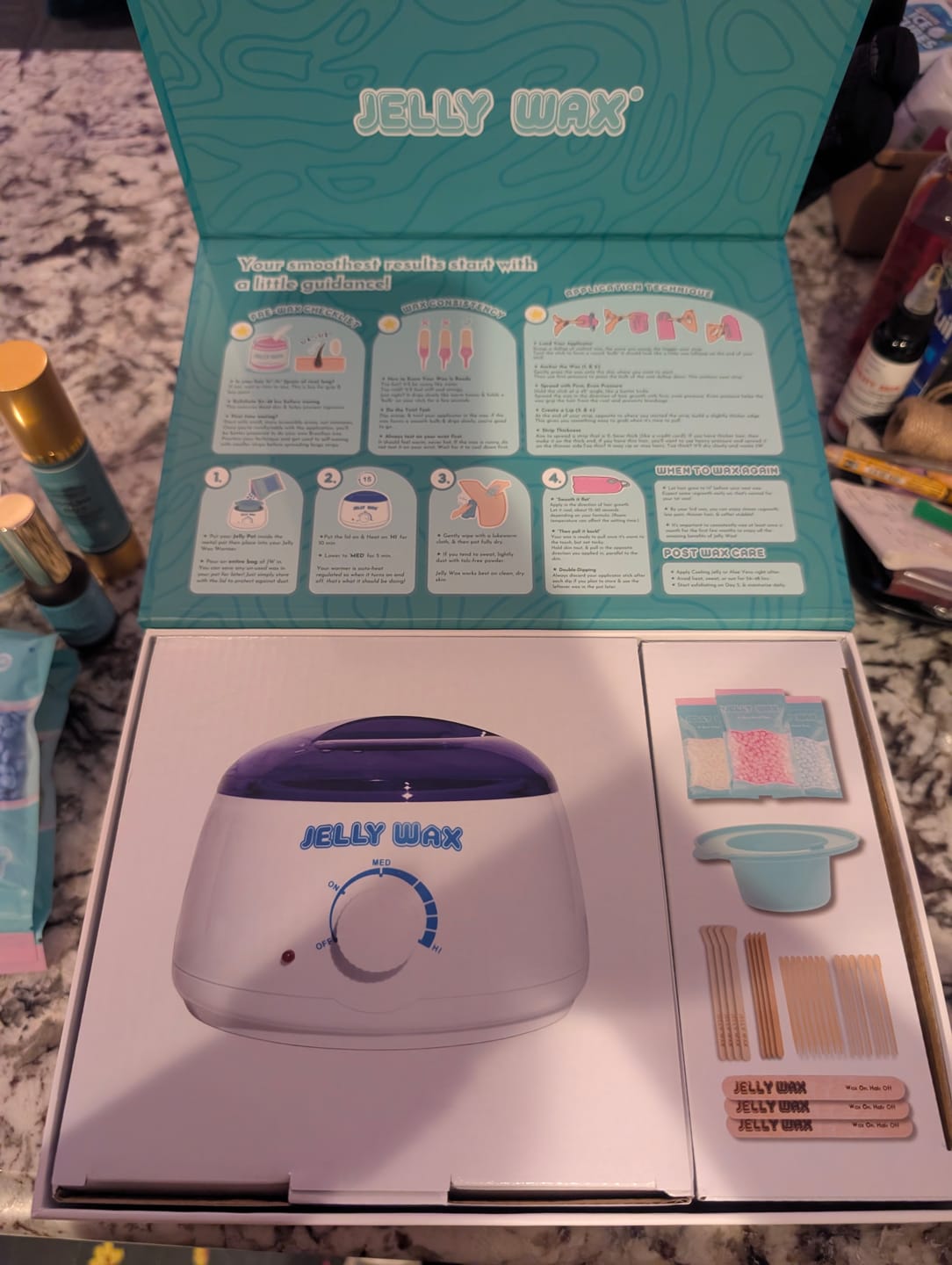Customer photo review of Jelly Wax® All-In-One Wax Bundle