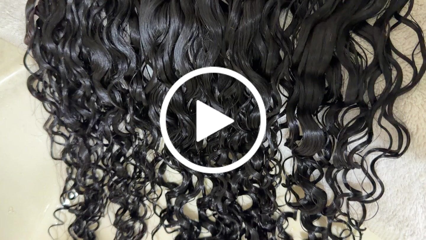 Customer video review of Human Crochet Hair Water Wave For Miracle Knots