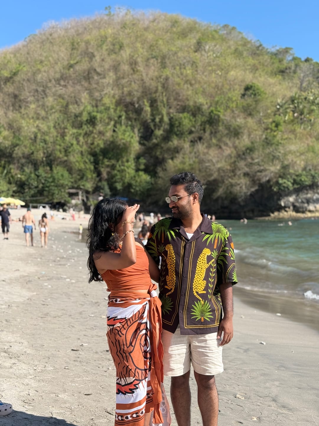 Customer photo review of Kairo Luxe Swimsuit with Sarong Skirt In Rust