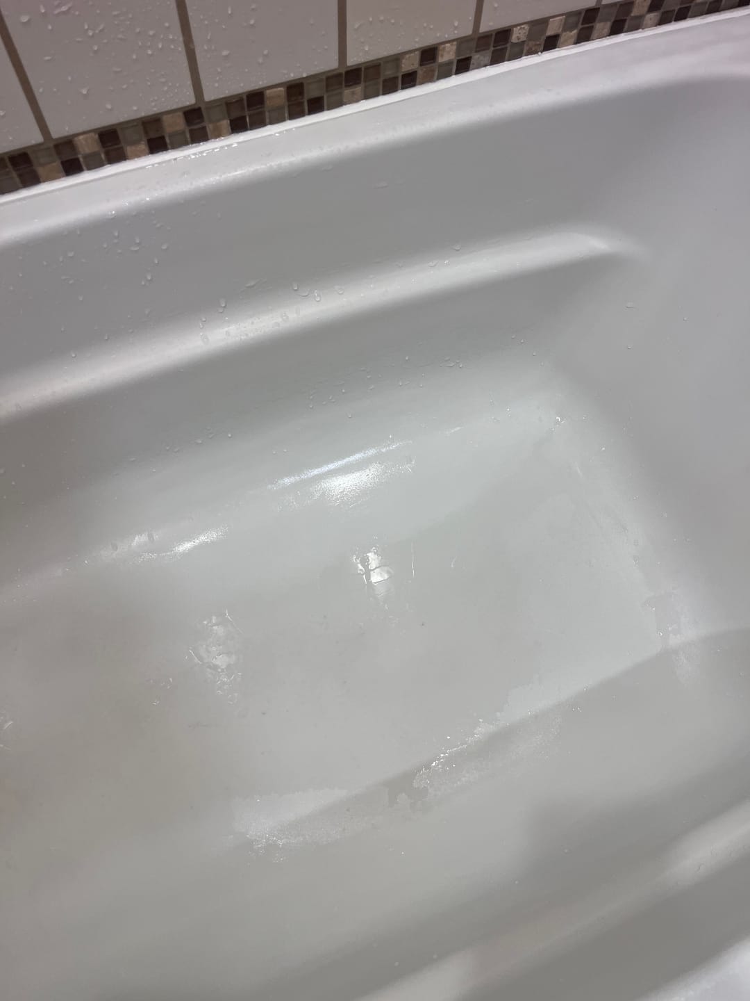 Customer photo review of Floor Crack Repair - Tub and Shower Repair Kit