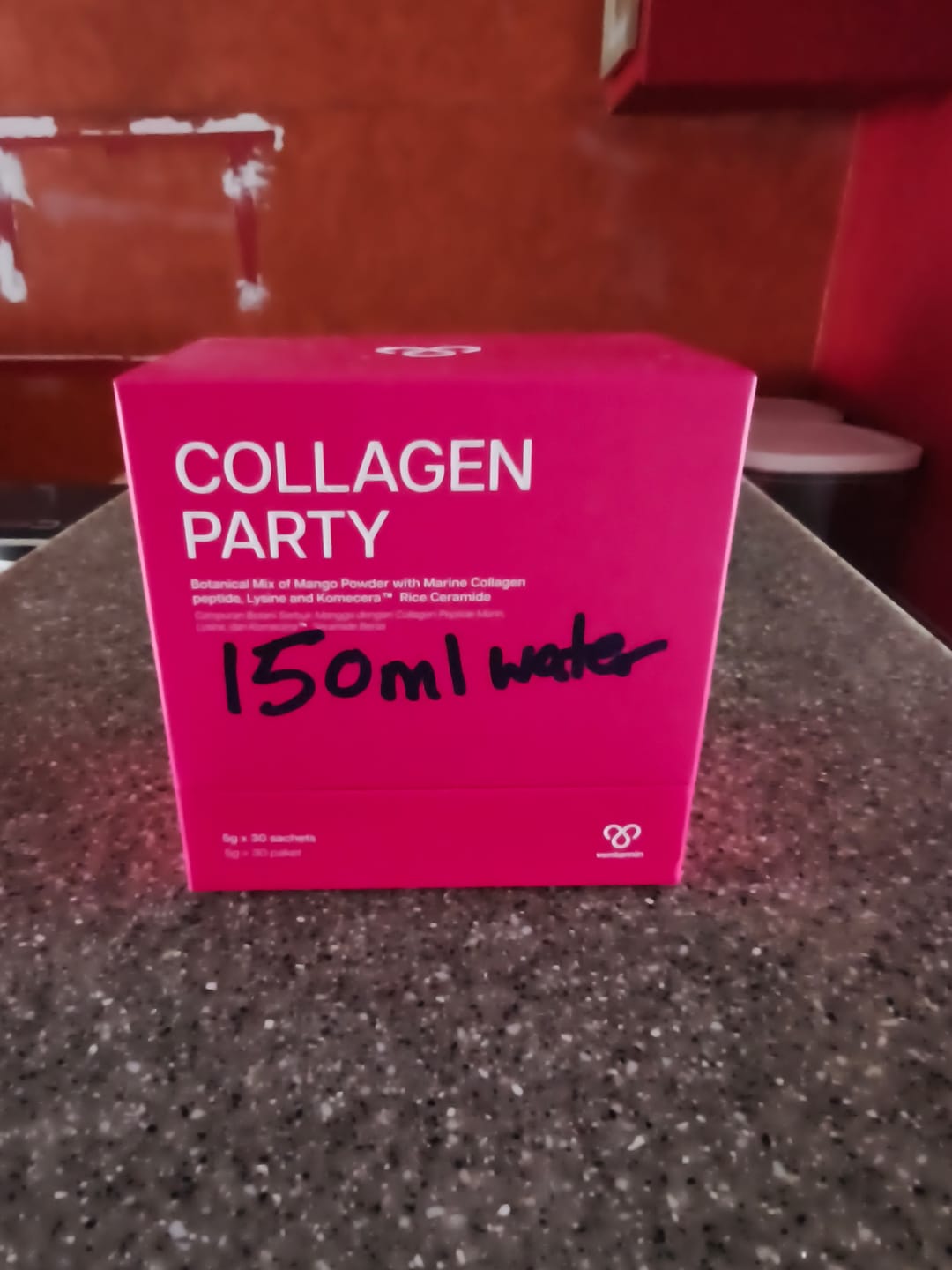 Customer photo review of Ventamin Collagen Party: Doctor-Formulated Drink Mix for Firmer, Tighter, Younger Skin