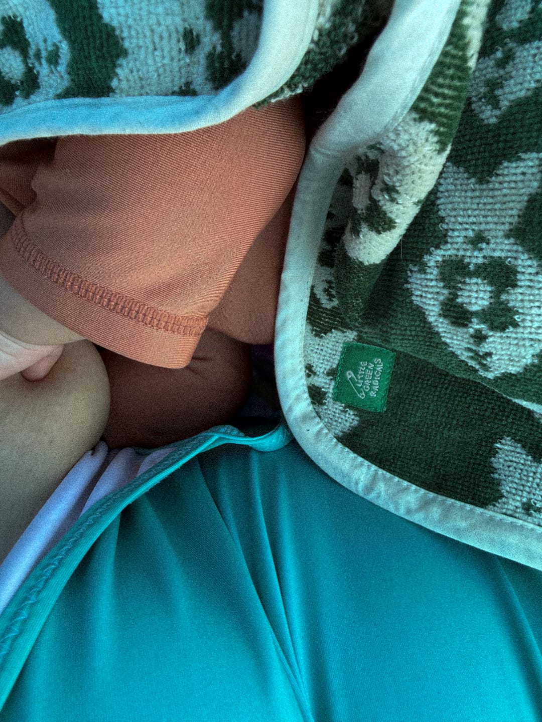 Customer photo review of Swimming Fish Hooded Towel