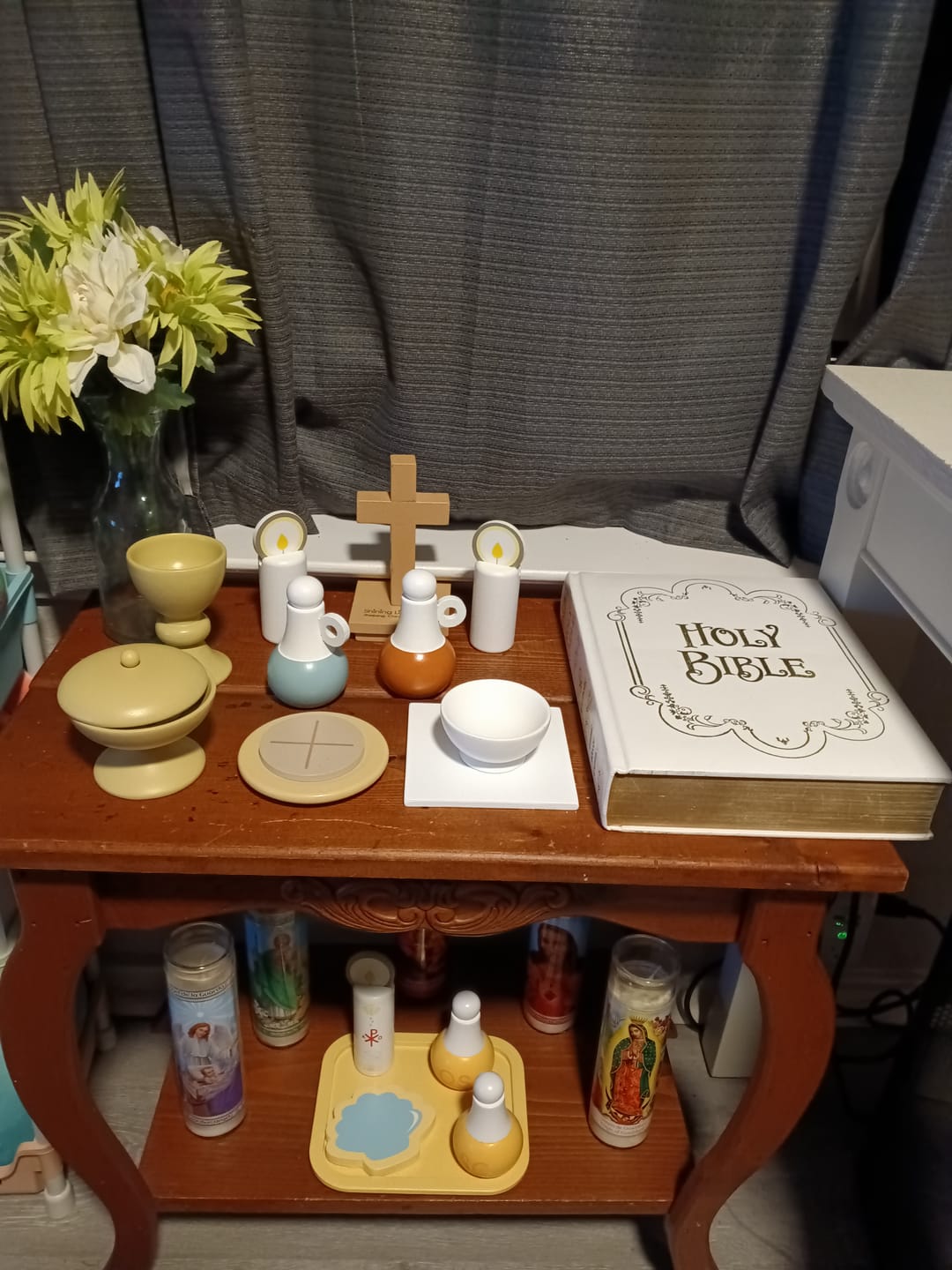 Customer photo review of Wooden Baptism Playset
