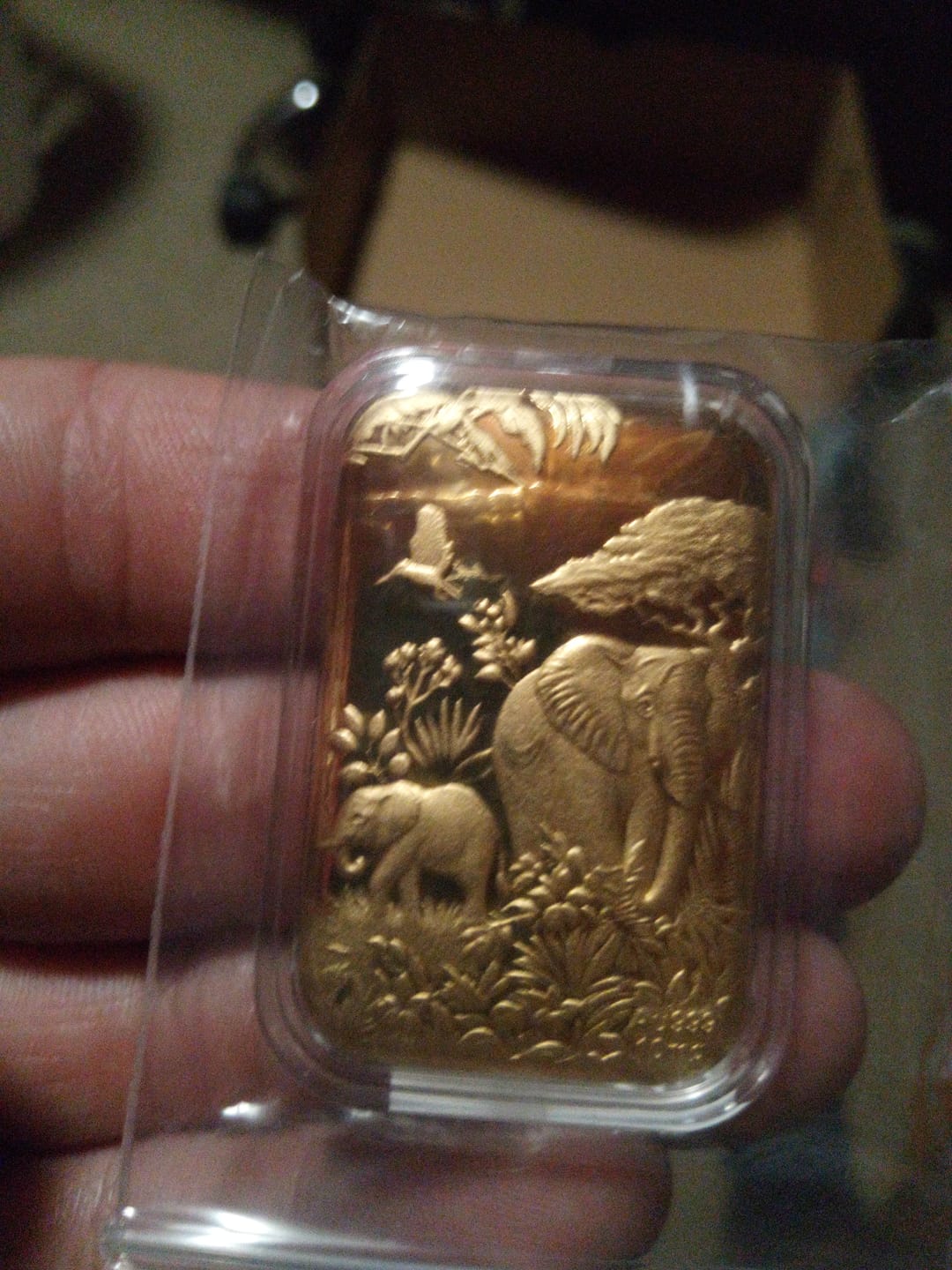 Customer photo review of 24K Yellow Gold (99.99% Gold Purity) Essential Elephant Piece