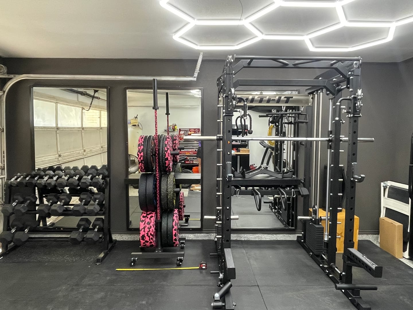 Customer photo review of RitFit Pink Leopard Print Olympic Bumper Weight Plates  - 2-inch