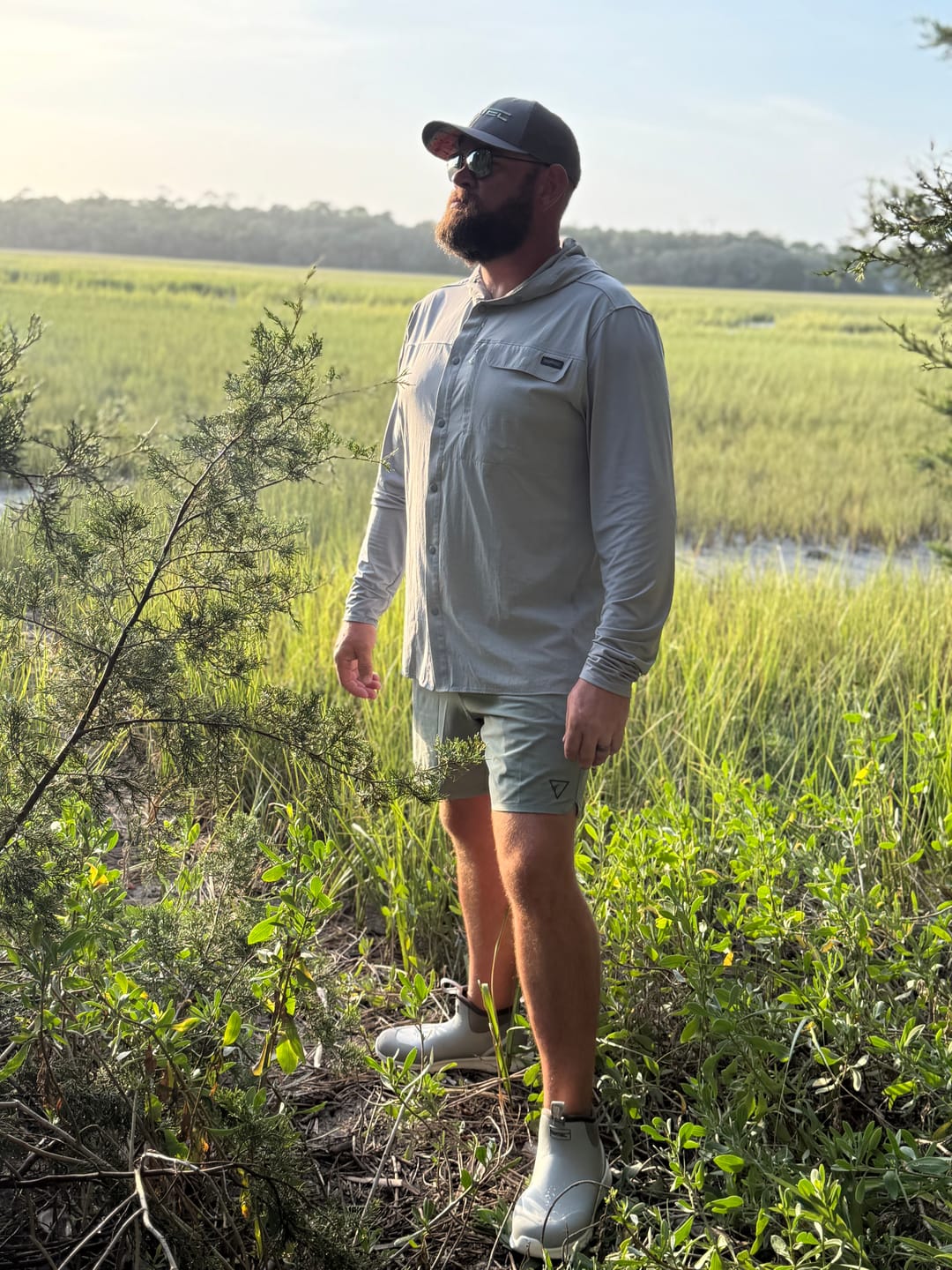 Customer photo review of Cast Hooded Button Up – Platinum – Men’s