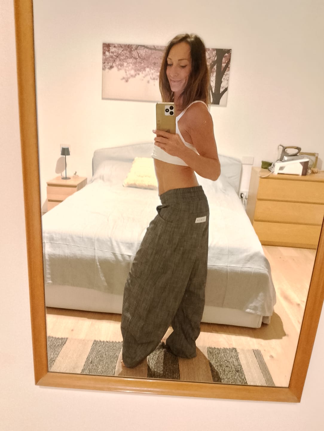Customer photo review of Pantalone Barrel Donna Jeans Nero