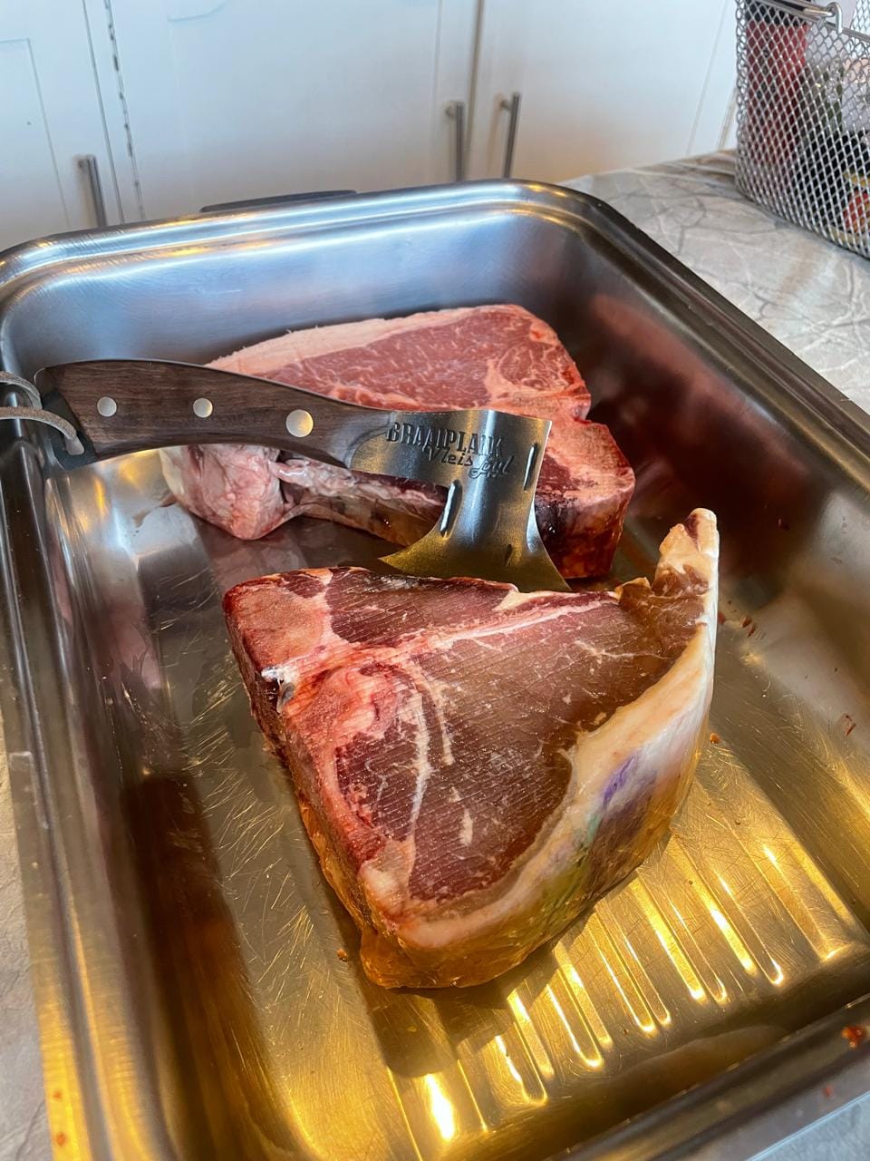 Customer photo review of VleisByl (Hammer Forged Butchers Axe)