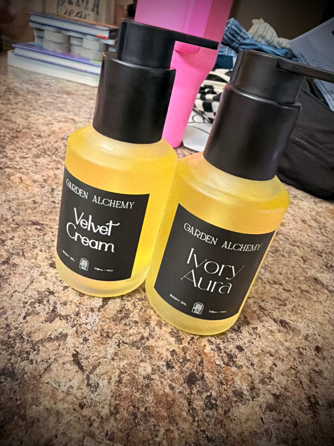 Customer photo review of VELVET CREAM PERFUME BODY OIL