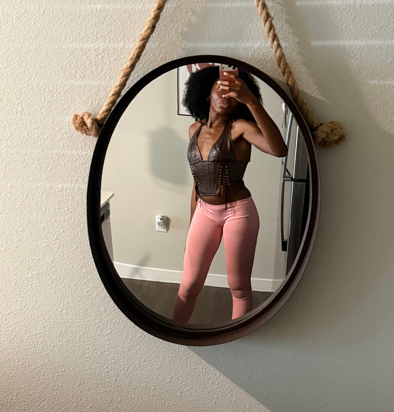 Customer photo review of Seamless LowRise Legging (Pink)