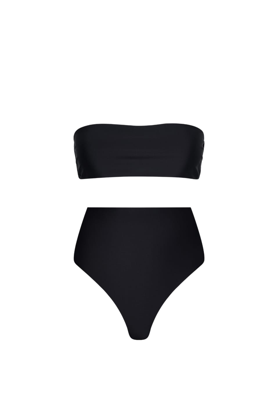 Customer photo review of Strapless High Waist Bikini Set – Black