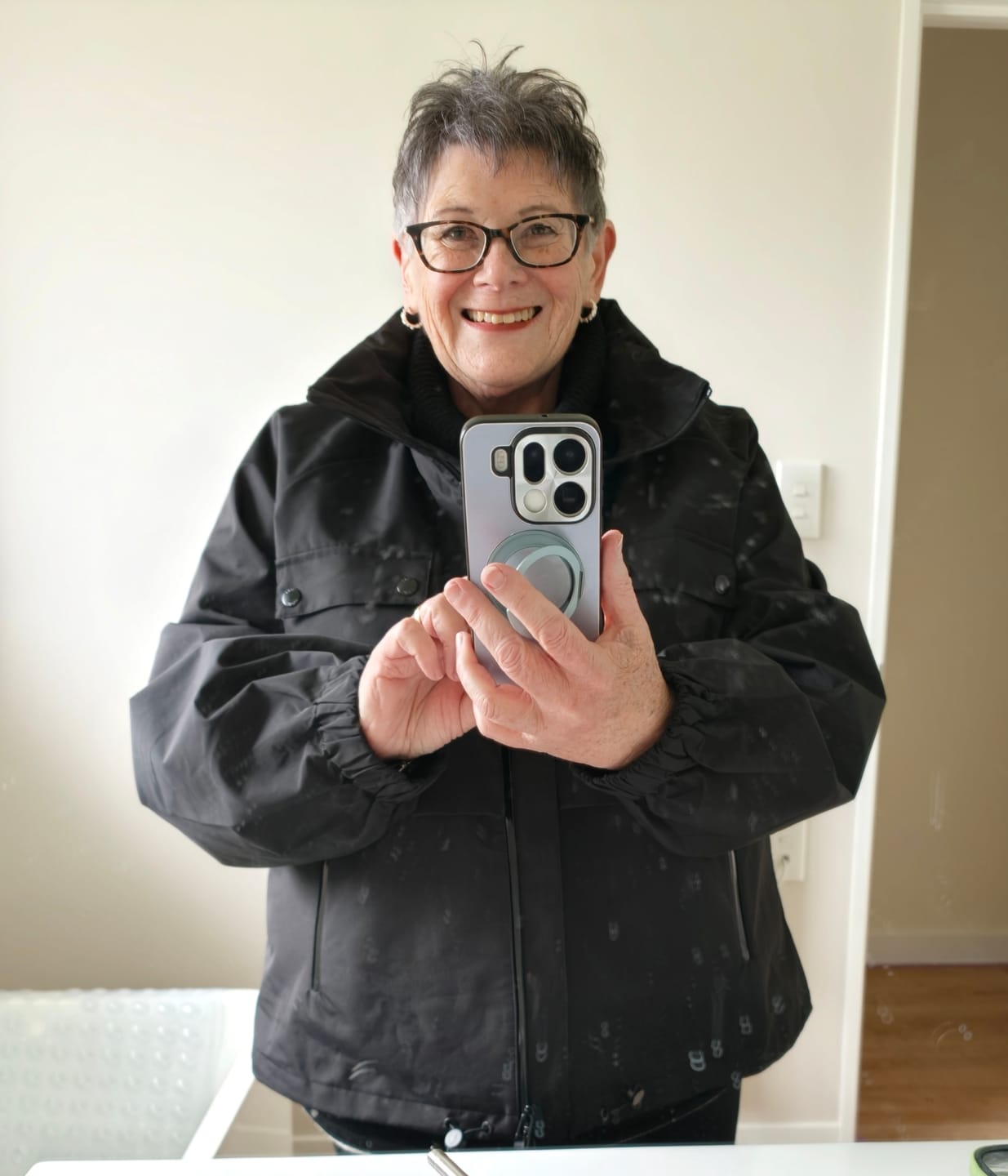 Customer photo review of Maggie Rain Jacket - Black